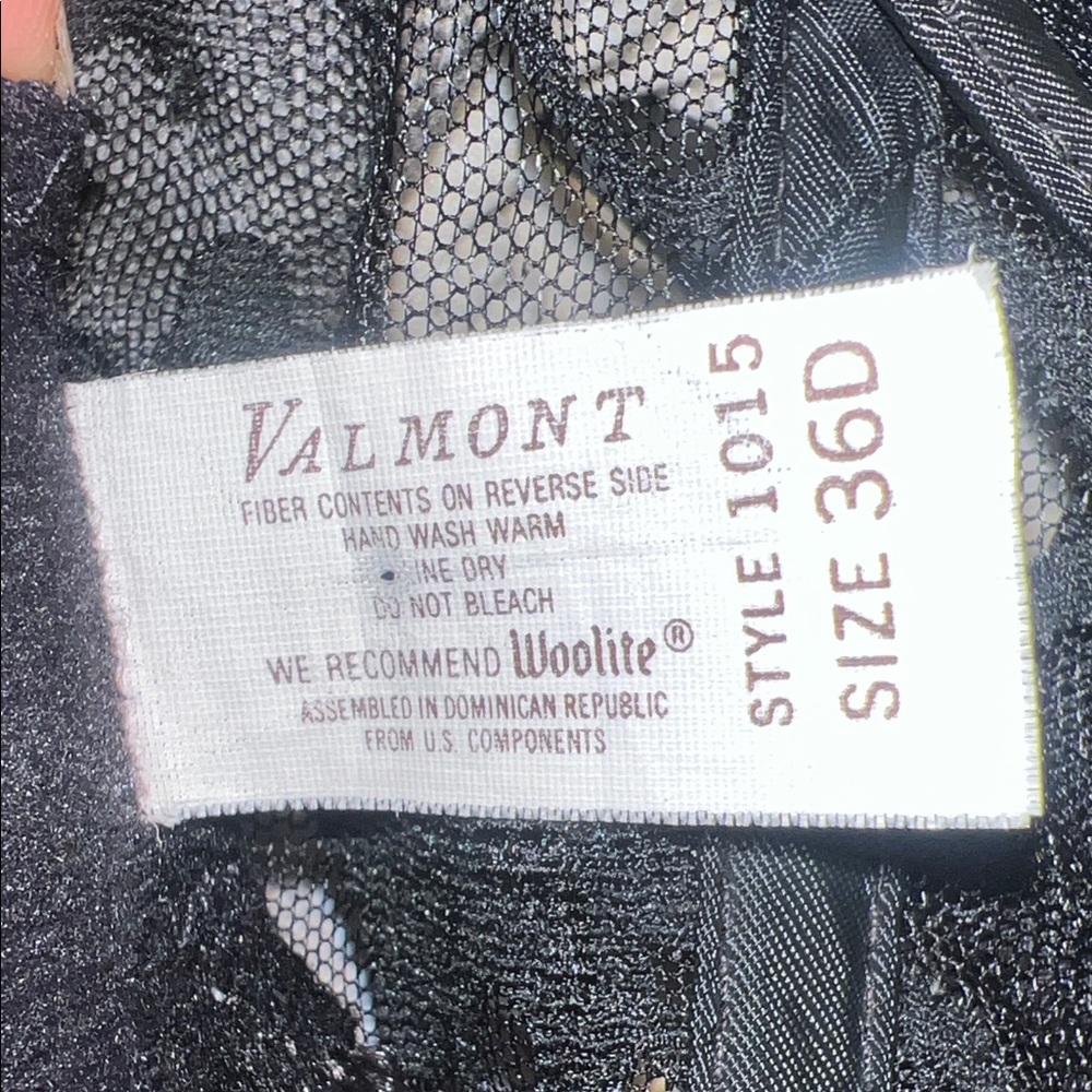 Vintage Valmont Black Lace Longline Bustier Sz. 36D - Picture 5 of 8